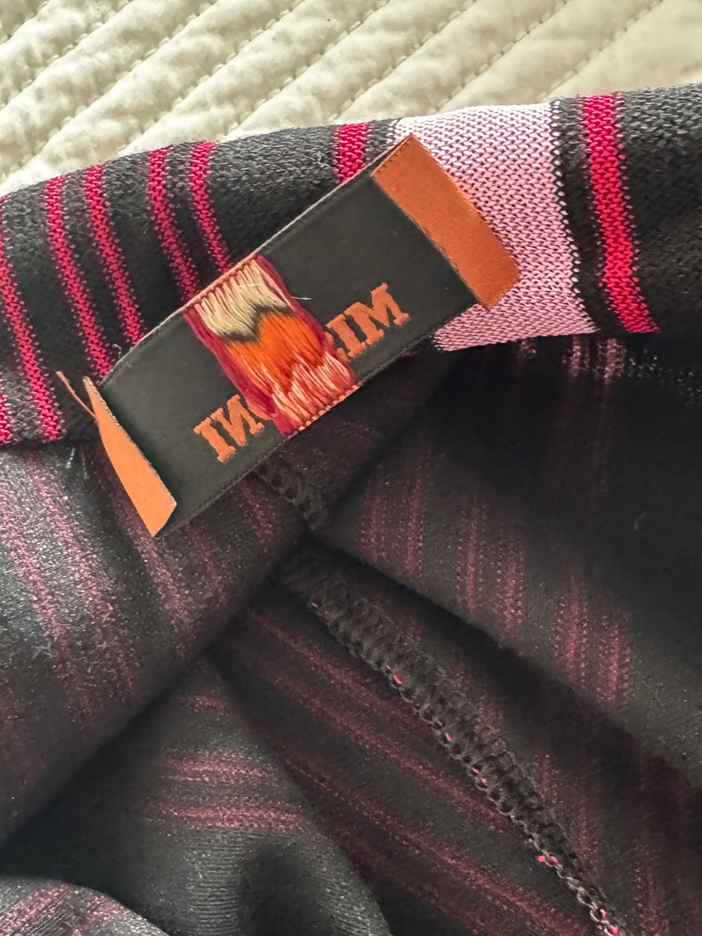 Missoni Pink and Black Chevron Turtleneck Long-Sleeve Dress - Picture 5 of 9